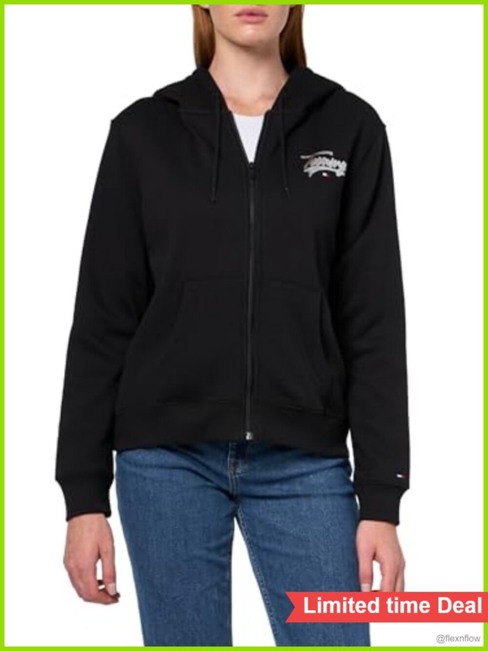 Women's Zip Up Hoodie with Printed Logo